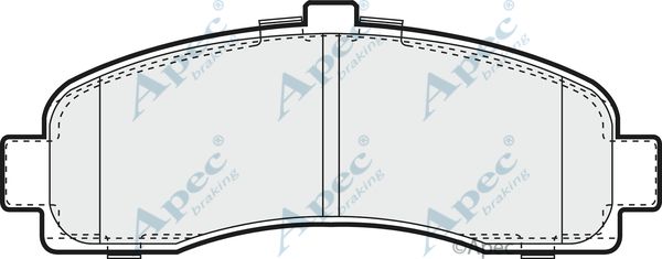 APEC BRAKING stabdžių trinkelių rinkinys, diskinis stabdys PAD800